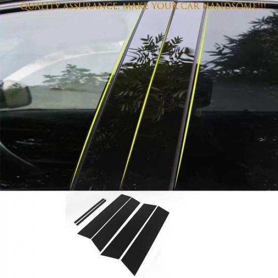 For Kia K5 Optima 2011-2015 Glossy Black PC Window Center BC Pillar Cover Trim