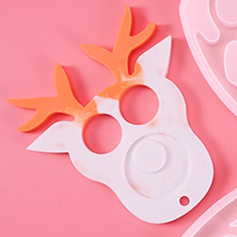 Handgefertigte Ornamente UV-Harzform Katzengesicht Tiger Finger Schlüsselanhänger Silikonform DIY Basteln Schmuck Anhänger Gießen Mo