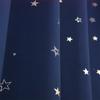 Interior Compo Blackout Grade 100cm Wide x 135cm Set of Star Pattern Curtains, 1, Long, 2,