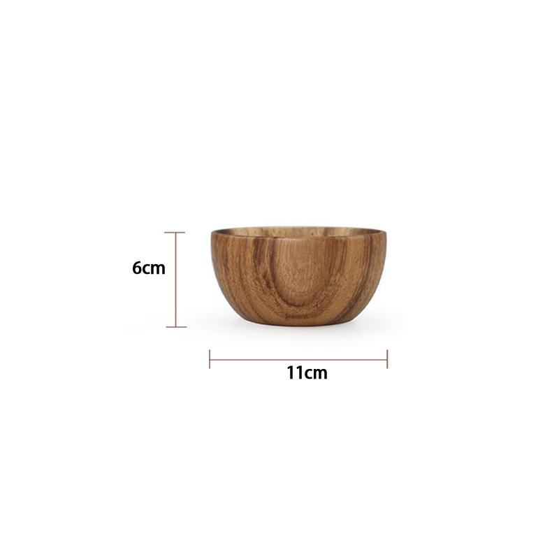 Durable Wooden Salad Bowl Cutlery Holder with Storage Practical for Kitchen Table Large Capacity Home Dining
