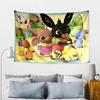 rabbit Bing Friends Garden Party Tapestry, Unique Design Tapestry, Wall Decor for Bedroom,Livingroom, Playroom,Heartwarming Fan Holiday Gifts