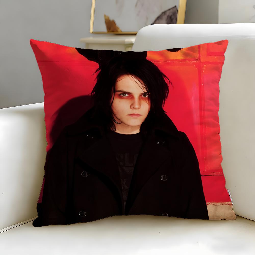 popular singer Gerard Way Cushion Cover Soft  EasyWash Pillow Case  Versatile for Couch Bed Travel and Office 30X30cm