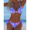 New Bikini Two-piece Chest Metal Starfish Decorative Swimsuit Printed Swimsuit