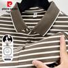 Pierre Cardin Men's Striped Silk Blend Polo Shirt