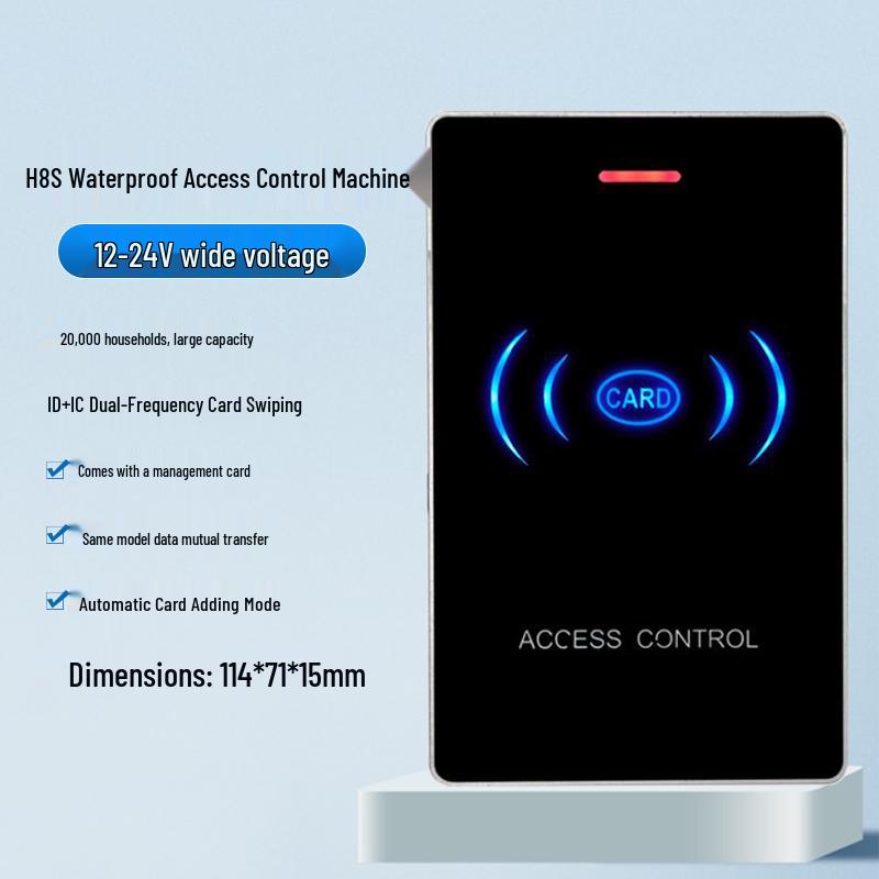 Dual-Frequency Waterproof Access Control System with Touch Password & NFC ID Card Reader