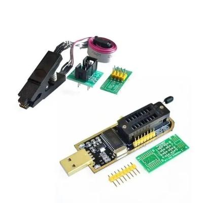 Modulo Programmatore USB CH341A Serie 24 25 EEPROM Flash BIOS + Clip di Test SOIC8 SOP8 Per EEPROM 93CXX / 25CXX / 24CXX KIT FAI DA TE