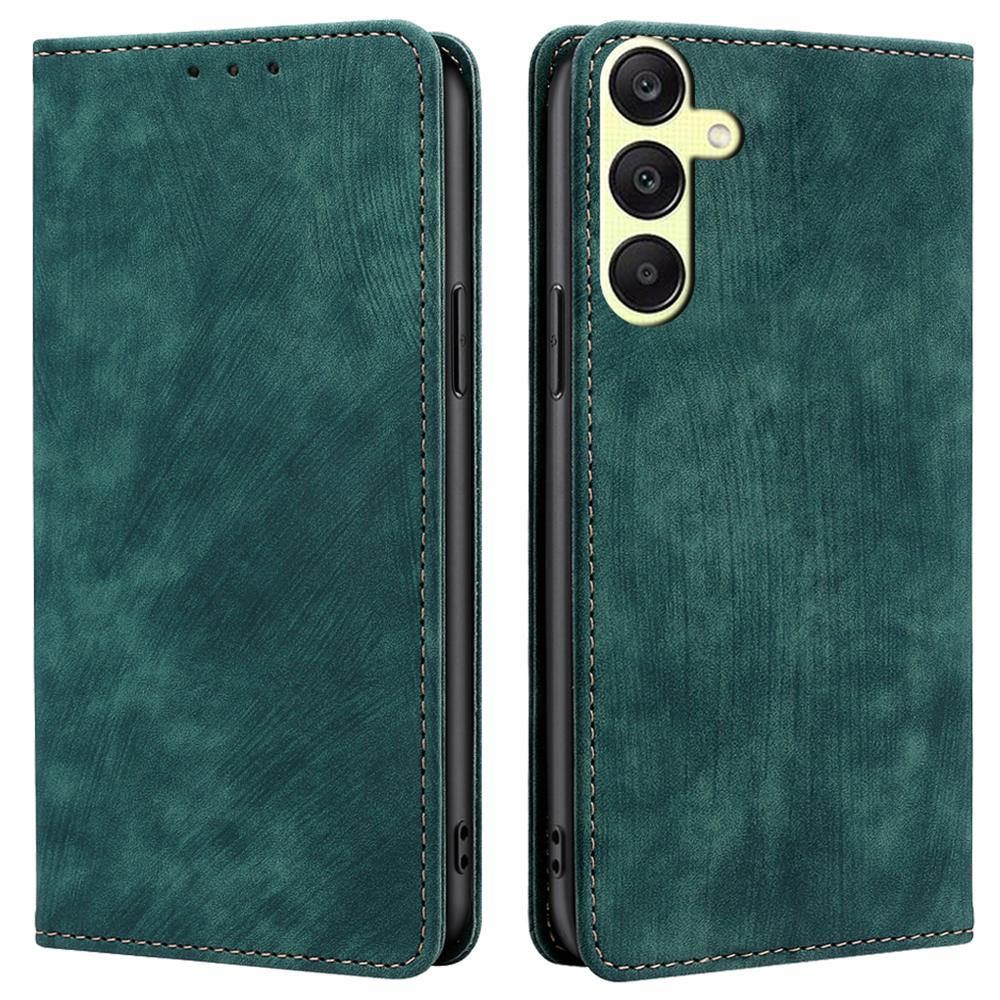 

Для Samsung Galaxy A25 5G (Глобальный) (161,0 х 76,5 х 8,3 мм) Чехол-кошелек из ПУ кожи + ТПУ с RFID-блокировкой Green