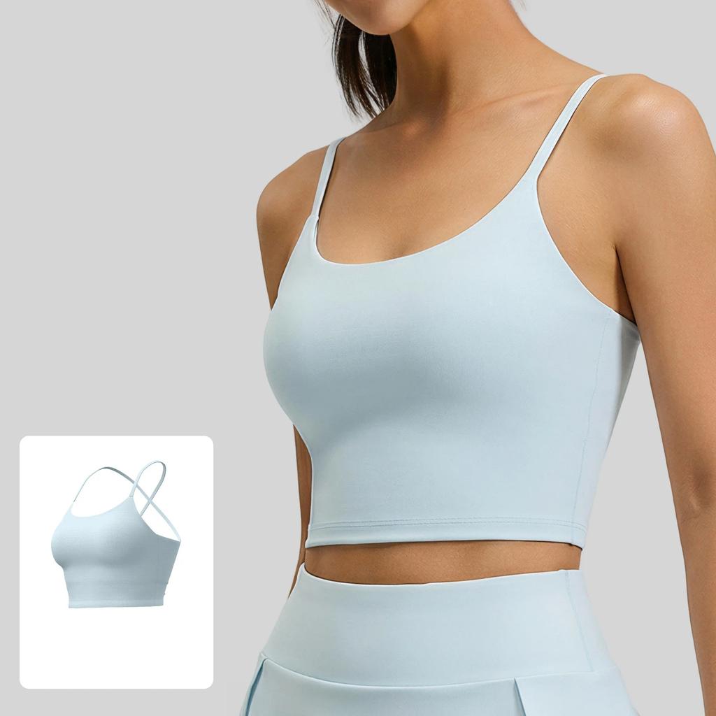 New Summer Beautiful Back Sports Bra Female Shock Proof Push Up One Cup Sling Fitness Yoga Vest for Women