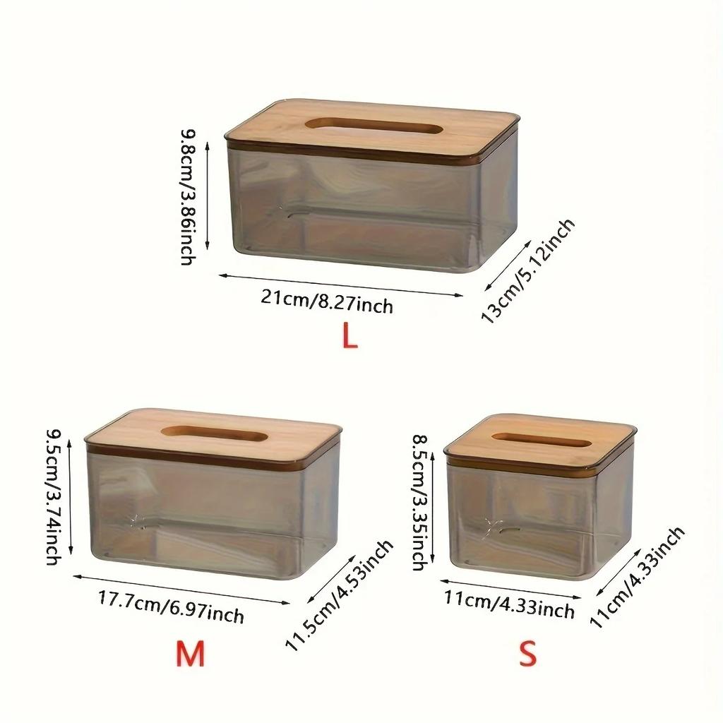 1pc, Tissue Box Holder, Desktop Tissue Holder Tissue Box Cover Clear Tissue Box,  Creative Tissue Box For Home