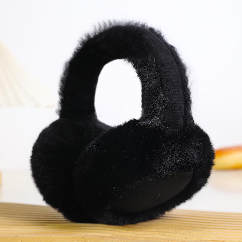 

Мужские зимние плюшевые наушники - антифризовые наушники для мальчиков и пар One Size чёрный/чистый