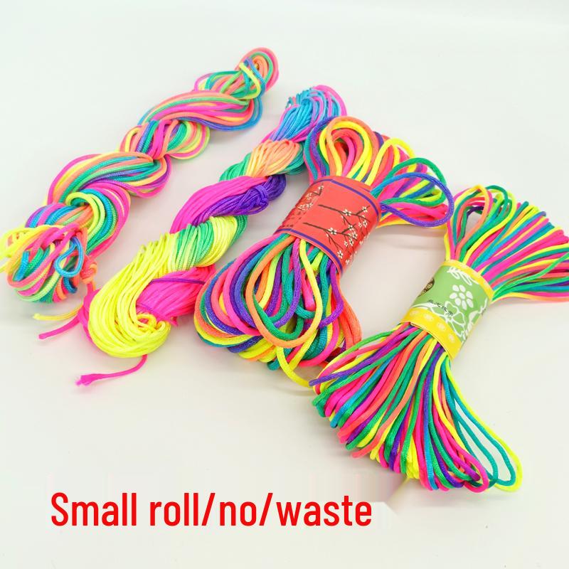 Lixia Rainbow Egg Holder: Handwoven No. 5 Cord Girls' Braided Hair Accessory with Five-Color Thread for Dragon Boat Festival