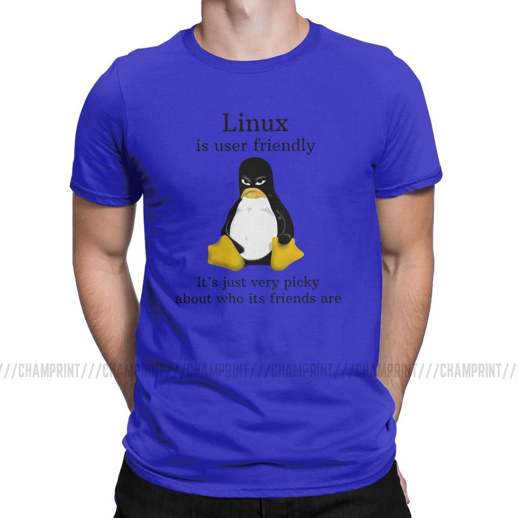 Linux ist benutzerfreundlich T-Shirts Herren Arch Linux Tux Programmierer Computerentwickler Geek Nerd T-Shirt