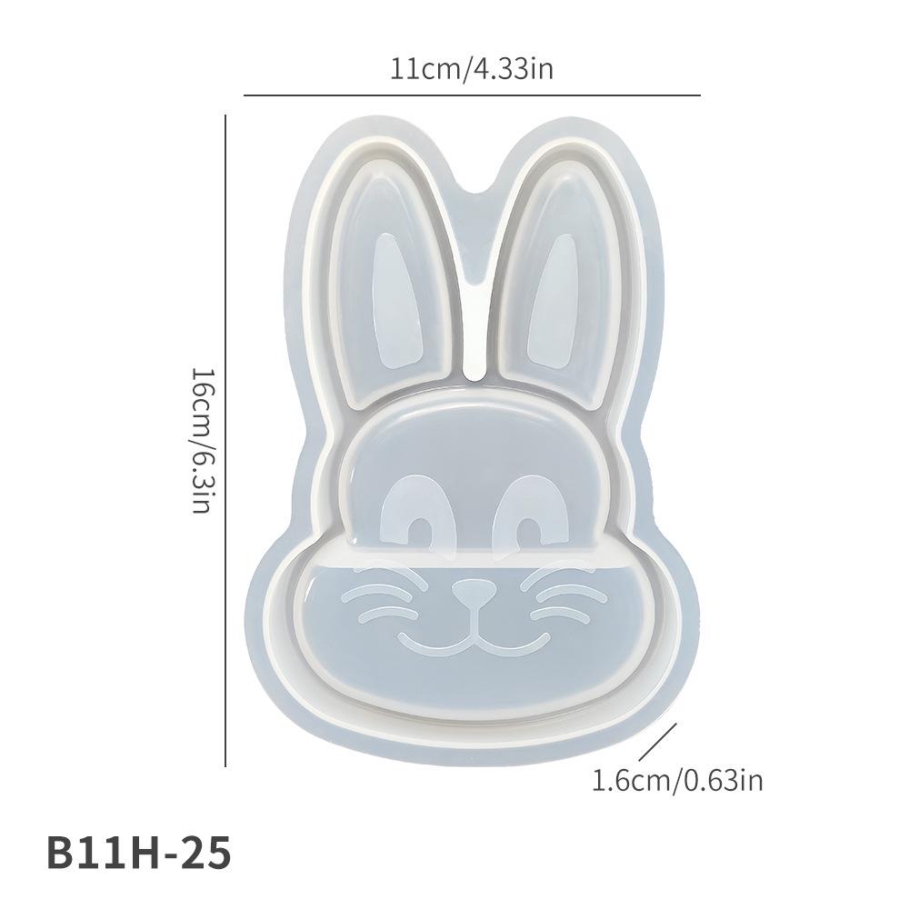 Easter Cartoon Egg & Rabbit Ear DIY Epoxy Resin Mold Set