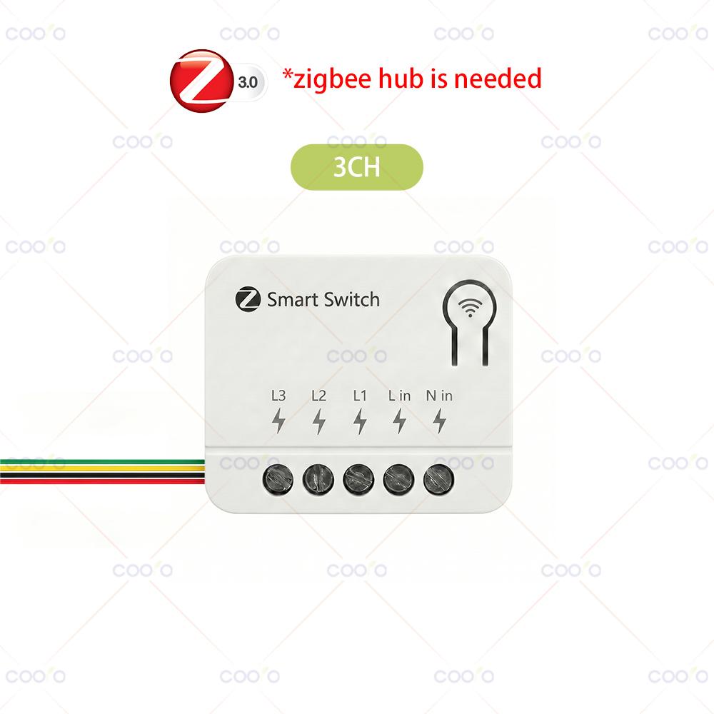 Tuya ZigBee 1 2 3-Gang Smart Switch Module DIY Light Relay Breaker Home Automation Work with Smart Life Alexa Google Home Yandex
