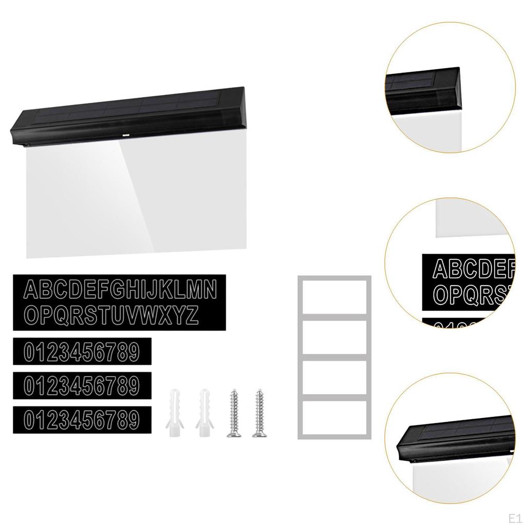 Solarny Znak Numeru Domu, Montowany na Ścianie lub Wbijany w Ziemię Plakietka Adresowa, Znak Domu