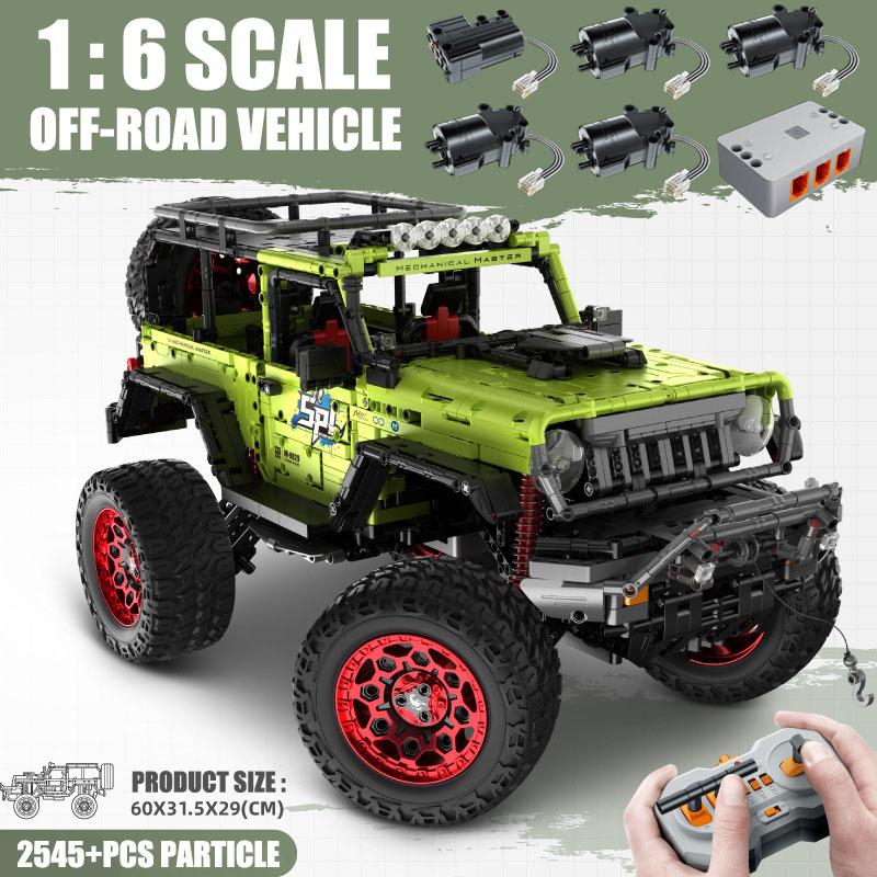 Techniczny MOC 2545 szt. City Wspinaczka Samochód terenowy Klocki Budowlane DIY Zdalnie sterowany Monster Truck Klocki Zabawki Dla Dzieci Prezenty
