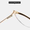 New Anti Blue Light Metal Flat Mirror Women Classic Fashion Triangle Cat Eye Glasses Retro Computer Glasses Frame