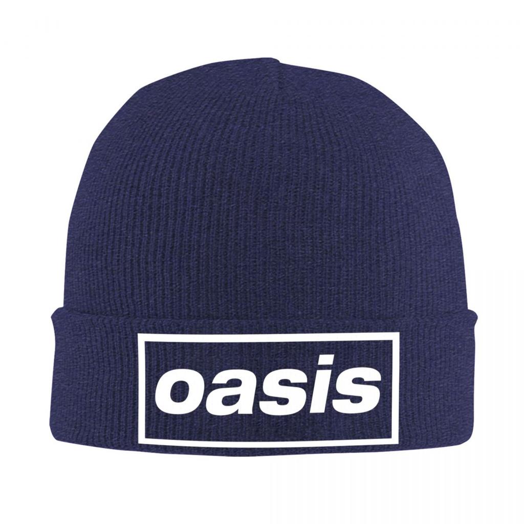 Rock Band Logo British Music Albums Hat Autumn Winter Beanie Ski O-Oasis Cap Unisex Knitted Caps