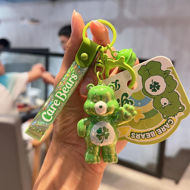 

Брелок для ключей «Медведи заботы» с гальваническим покрытием «Медведь любви», брелок для сумки, милая подвеска