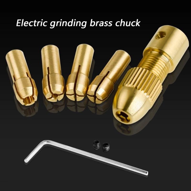 6Pcs 0.5-3mm Small Electronic Drill Bit Collet Mini Chuck Tool Set Fixture Clamp Multifunctional Electric Drill Chuck