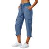 Pantalones Cargo de Secado Rápido para Mujer con Cordón Ajustable Corte Holgado Casual para Trabajo Senderismo al Aire Libre Viajes Ligeros