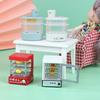 1:12 Dollhouse Miniature Micro-wave Oven Bread Cabinet Steam Box Household Electric Model Decor Toy Doll House Accessories