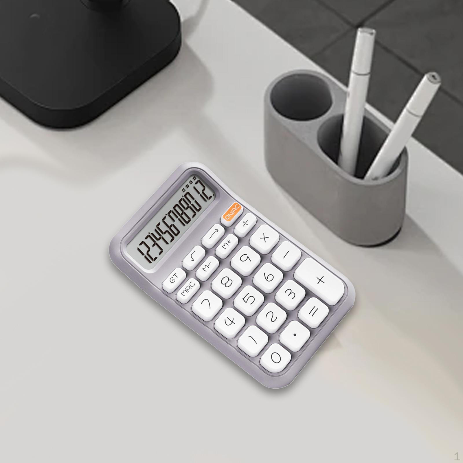 

Ручной бесшумный механический калькулятор 12 цифр 14,8x9,3 см эргономичный экран с наклоном на 18 градусов для офиса