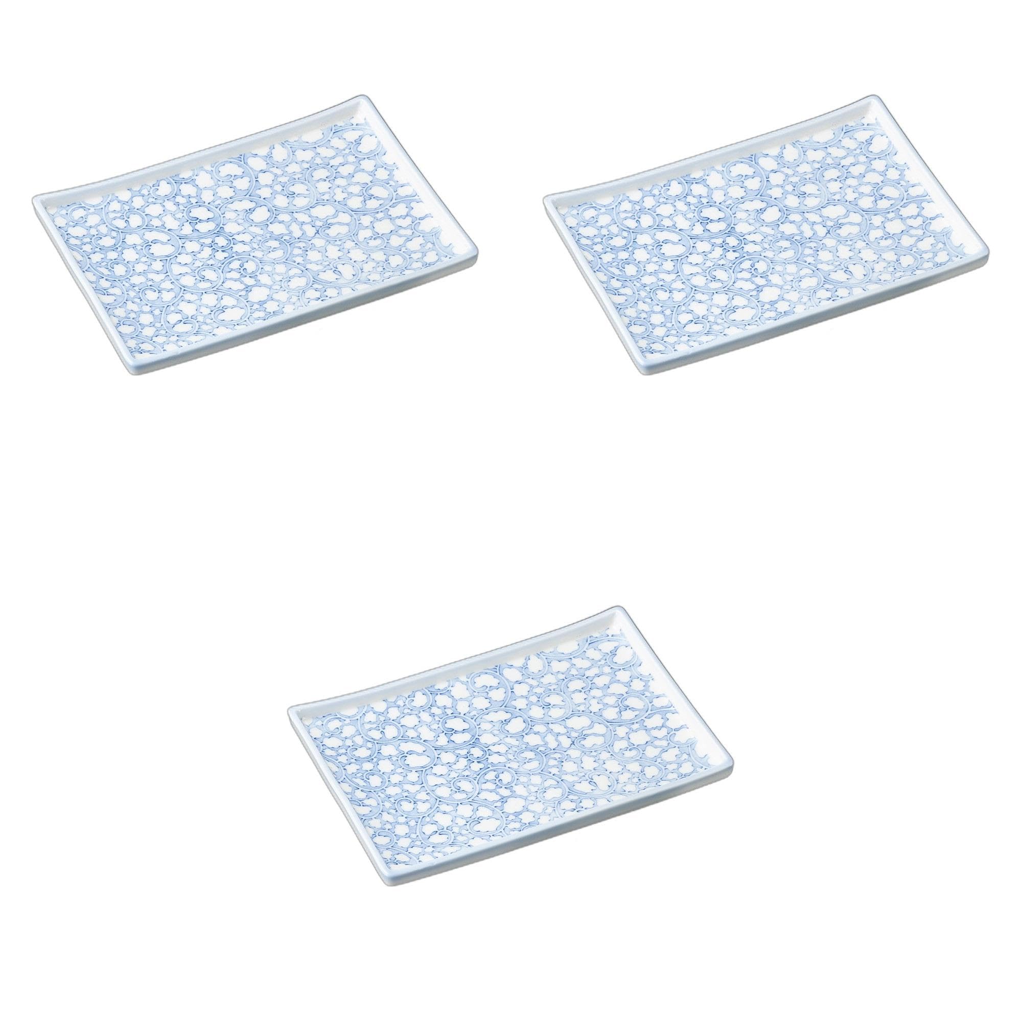 

Set of 3 Octopus Arabesque Ceramic Dish x 14 x Setomonohonpo 7.0 [21 3cm]