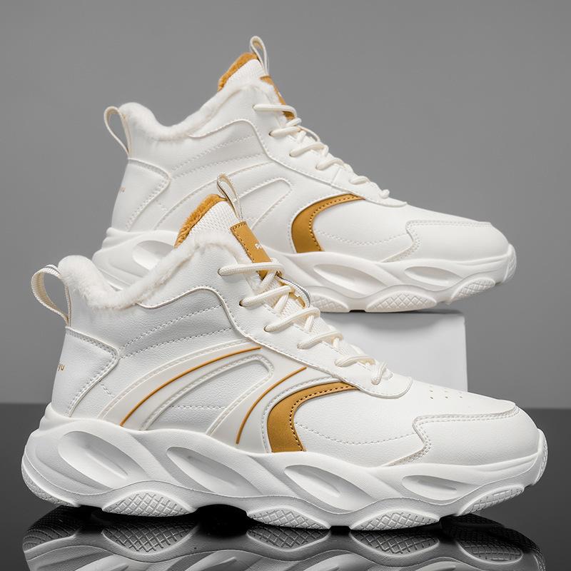 Winter velvet shoes thickened warm cotton shoes casual sports thick soles heightened non-slip