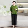 Plus Size Summer Casual Two-Piece Set for Middle-Aged & Elderly Women
