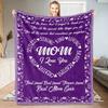 Thanksgiving Day Gift Letter Flannel Throw Blanket for Dad Mom Blanket King Queen Size for Bed Sofa Couch Super Soft Lightweight