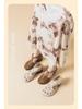 2026 Summer Women's Chunky Heel Leather Sandals - Soft Sole, Retro Hollow-Out Design