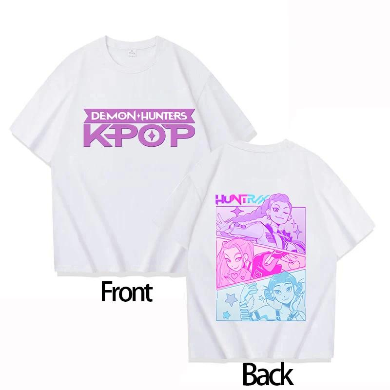 Hot Sale Boys Girls T-shirt Movie KPOP Demon Hunter RUMI O-Neck Women Men Short Sleeve Comfortable Soft Loose Casual Oversized Summer New Tee