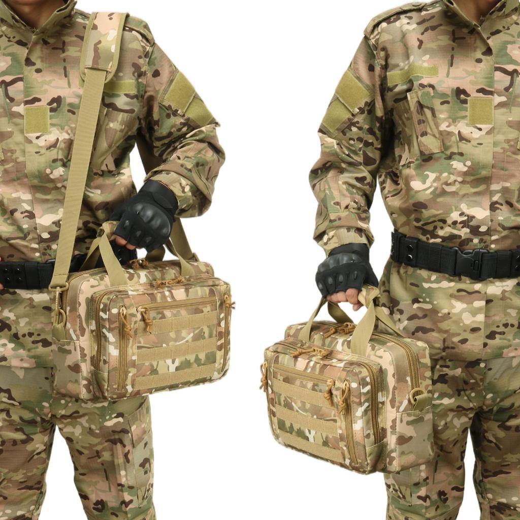 Outdoor multi-functional large-capacity gun bag, outdoor waterproof military enthusiast diagonal compartment bag