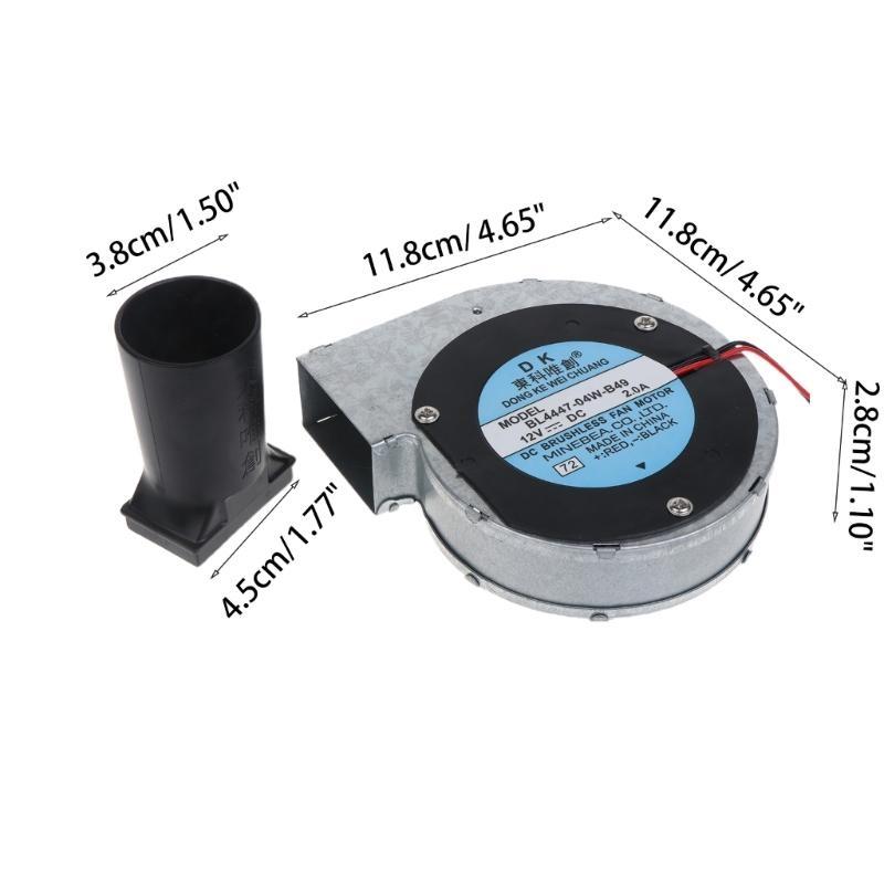 Electric BBQ Fan Chimney Starter Cooking Barbecue Smelting Metal Fans 12V
