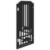 6 Panel Folding Dog Gate with Door Black 300 cm Poplar Wood