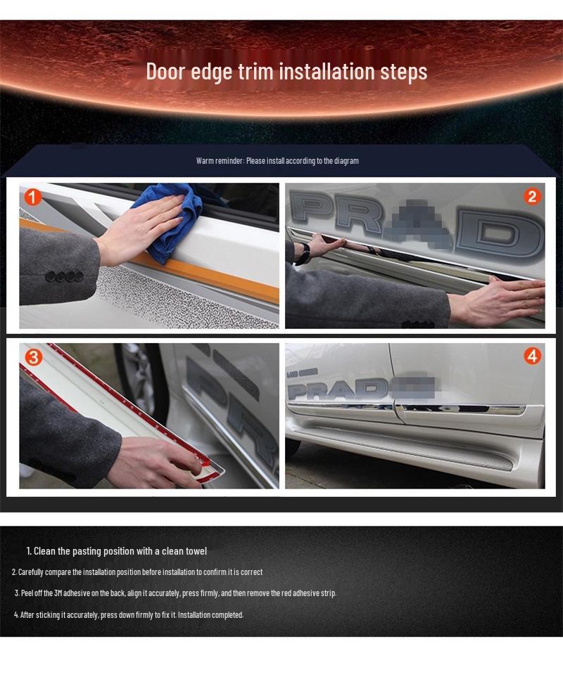 

Outai Door Trim & Anti-Collision Strip for Luxgen S5 Sedan - Anti-Scratch Door Panel Modification Sticker 2013 Model Year