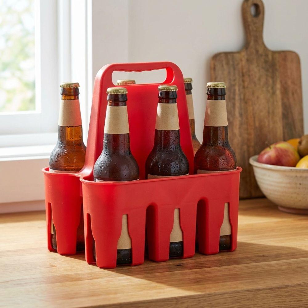 Plastik-Bierflaschenträger für 6 Flaschen Getränkehalter Träger für Wasserflaschen für die Arbeitsplatte