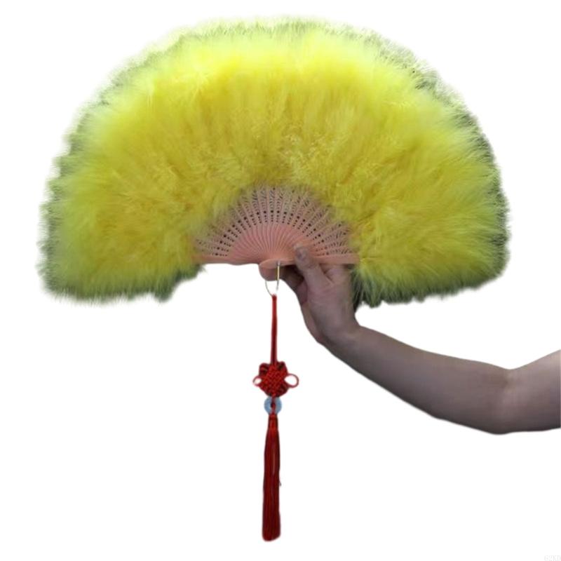 62KD Fan Foldable Decorative Fan Portable for Women's Costume Accessary 1920s Vintage Fans