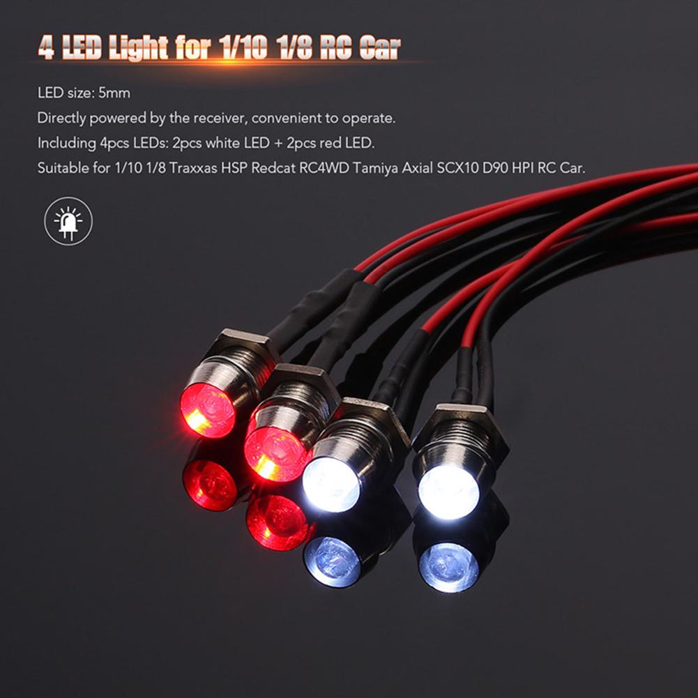 LED Light Kit Truck Lights Headlights Taillight Switch Kit RC Car 1//10 SCX10 NEW