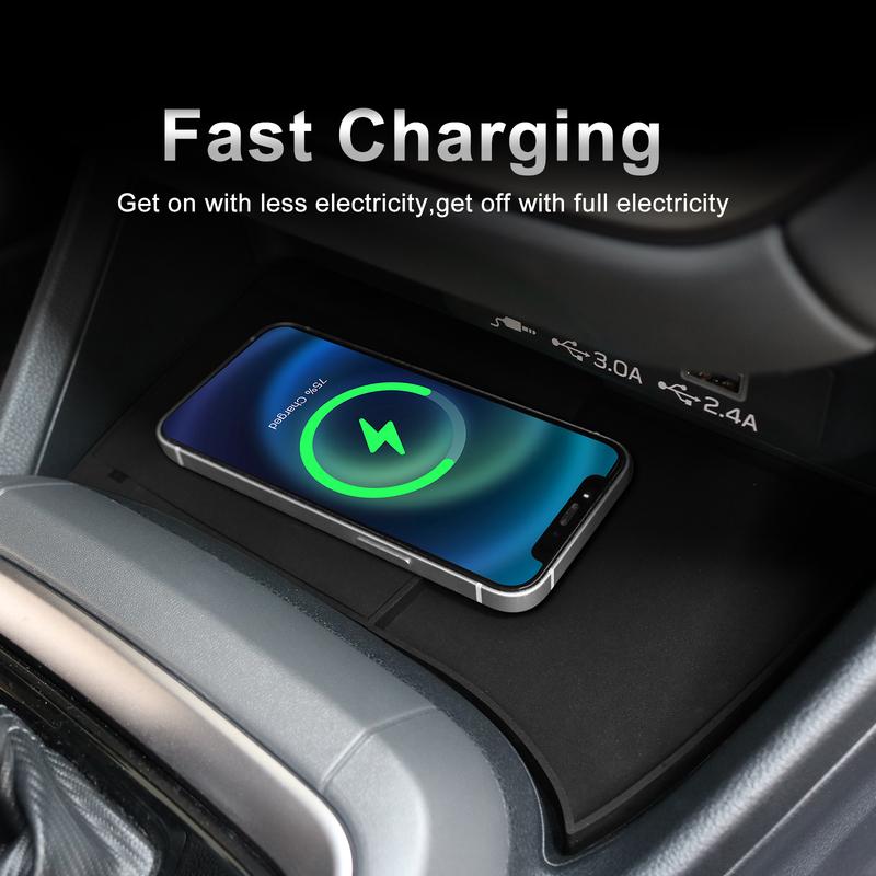 For Subaru Crosstrek 2024- 2026 Car Wireless Charger Pad Fast Charging Center Console Organizer Interior Modification Accessorie.