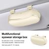 Car Storage Box with Shockproof Velvet Lining for Sunglasses And Small Items Automotive Eyeglasses Storage Case One-Hand Open Organizer