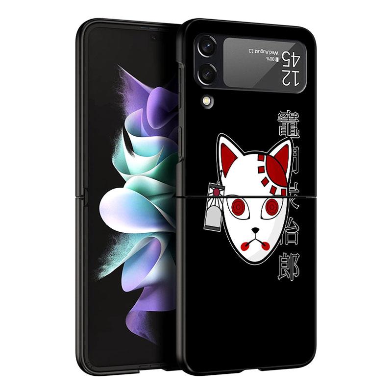 Cover Per Samsung Galaxy Zflip3 Zflip Z Flip 3 5g Z Flip 4 Flip3 Zflip4 Zflip Cover Rigida in PC Stampa a Colori Demon Slayer