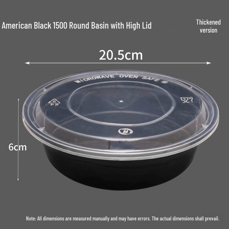 Disposable Round Food Container with Domed Lid