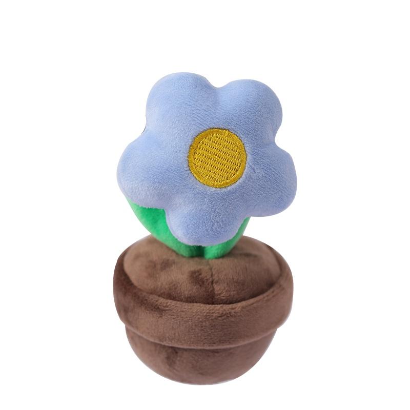 

3.9in Small Daisy Potted Plush Doll Bag Pendant Keychain Kids Gift синій