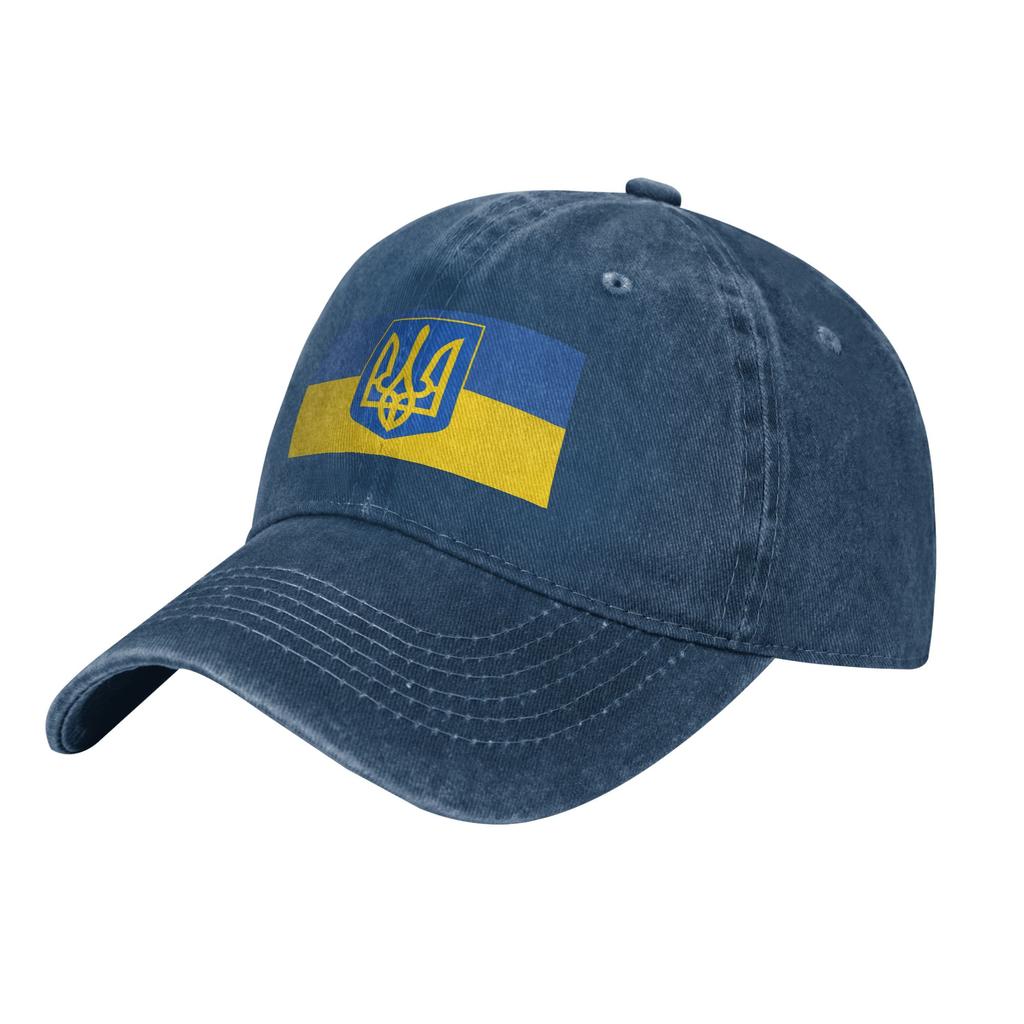 Ukraine Flagge Baseballkappe Vintage Used Washed Kopfbedeckung Unisex Stil Outdoor Sommer Verstellbare Passform Kappen Hut