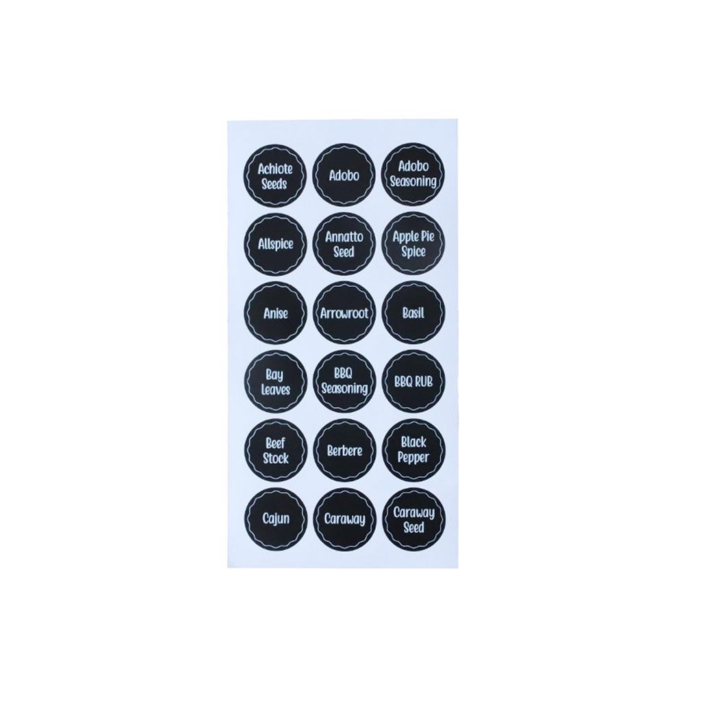 Kitchen Food Pantry Seasoning English Label Sticker