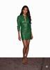 Women's Genuine Lambskin Handmade Green Stylish Real Soft Casual Dress Leather