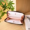 New fashionable medium and long embroidered rhombus women's wallet multi-card clutch bag