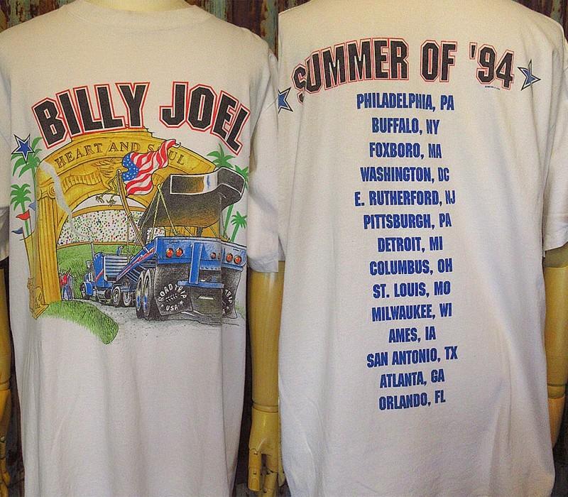

90’s Billy Joel 1994 2 sided White T shirt Short Sleeve tee Unisex NH26035 Unisex T-Shirt XXXXL